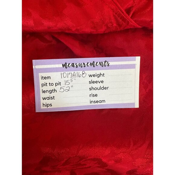 NWT Band Of The Free S Ruby Red Floral Smocked Back Bow Tie Straps Midi Dress - Picture 8 of 15